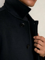 Reiss | Wool Blend Double Face Button Jacket in Navy