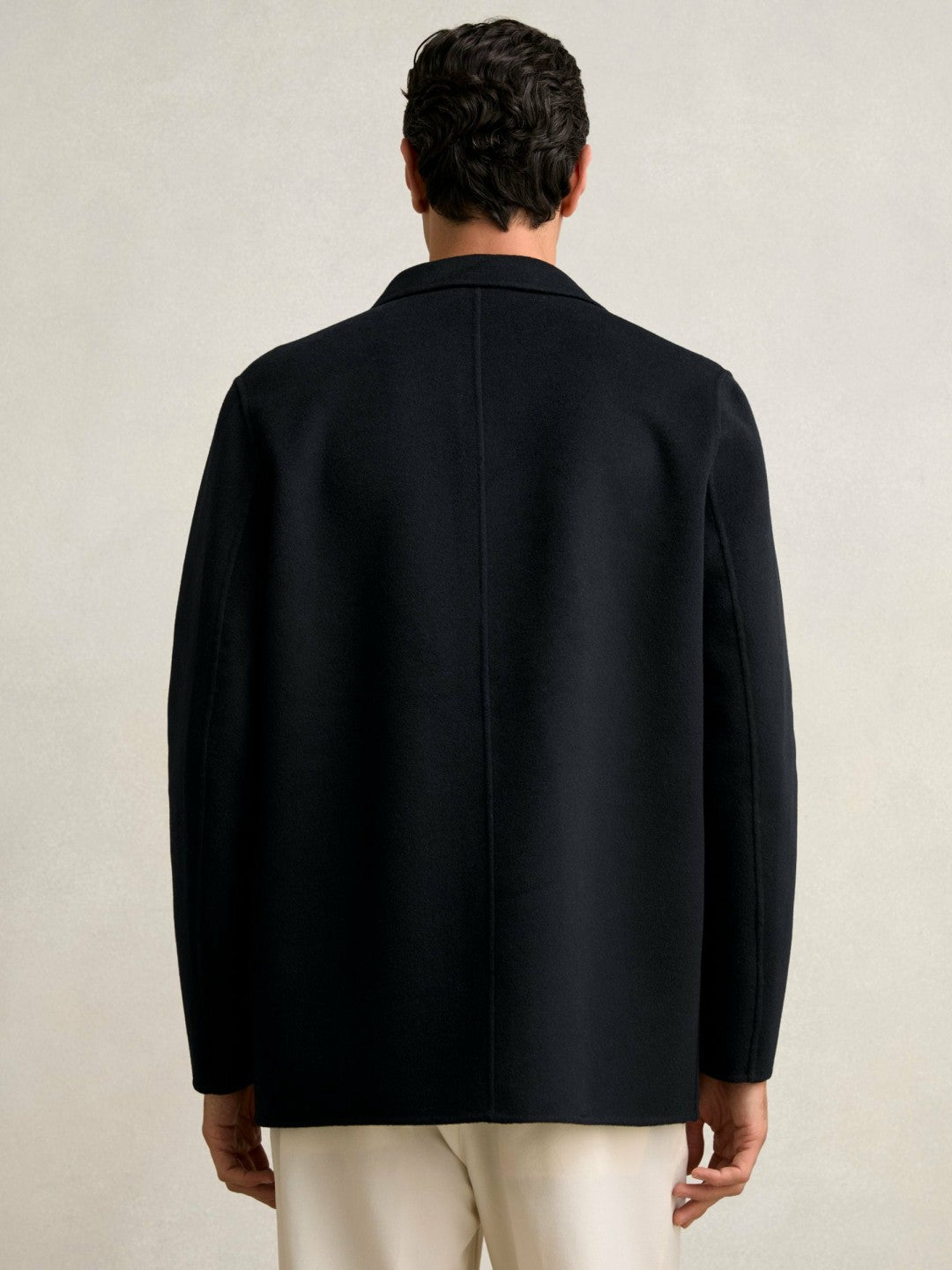 Reiss | Wool Blend Double Face Button Jacket in Navy