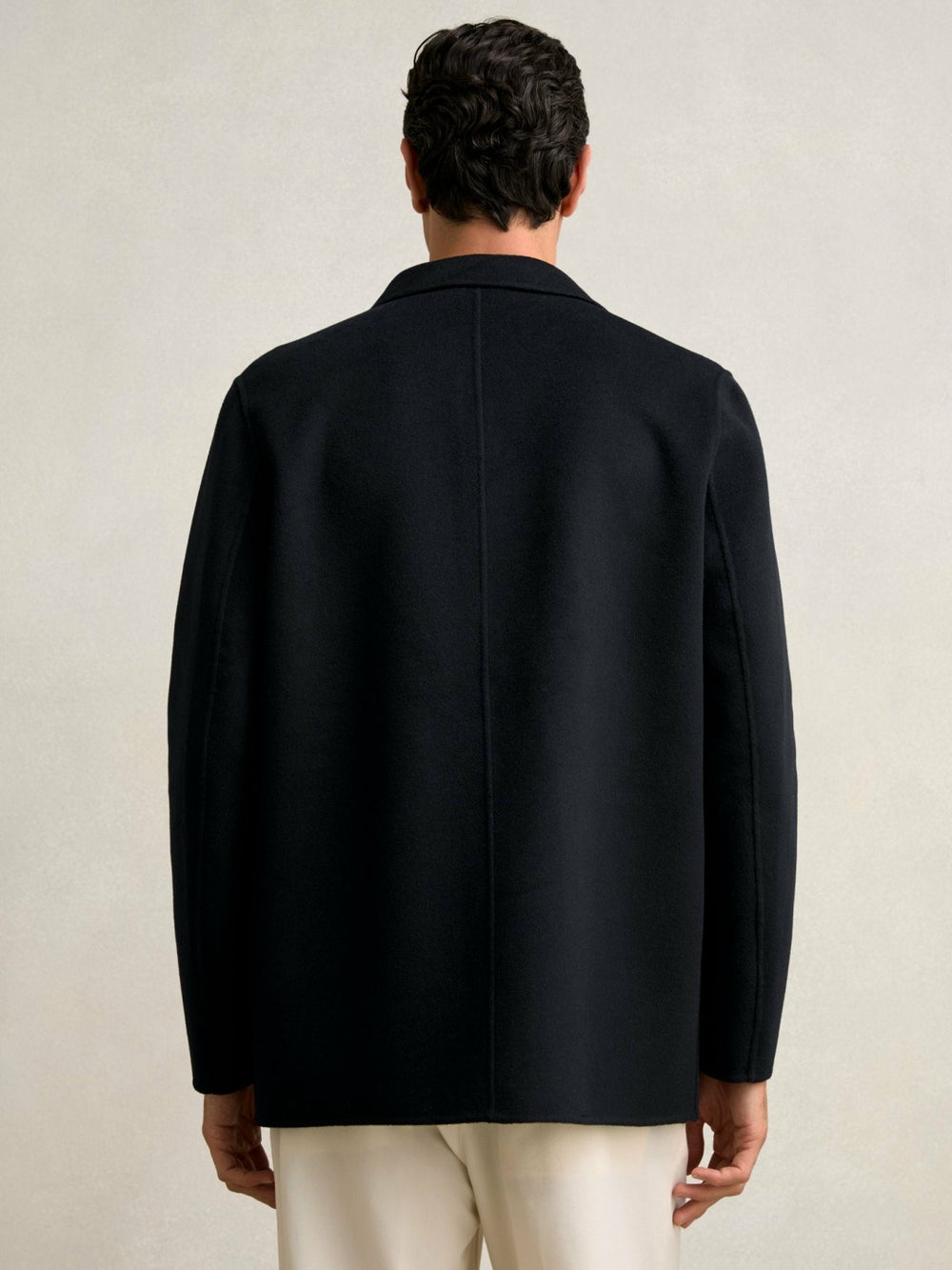 Reiss | Wool Blend Double Face Button Jacket in Navy