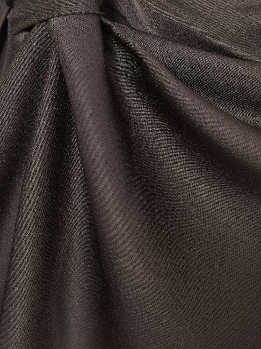 Reiss | Satin Asymmetric Draped Midi Dress in Mauve