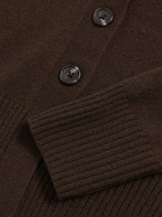 Reiss | 9-13 yrs Wool-Blend Fitted Cardigan With Cashmere in Brown