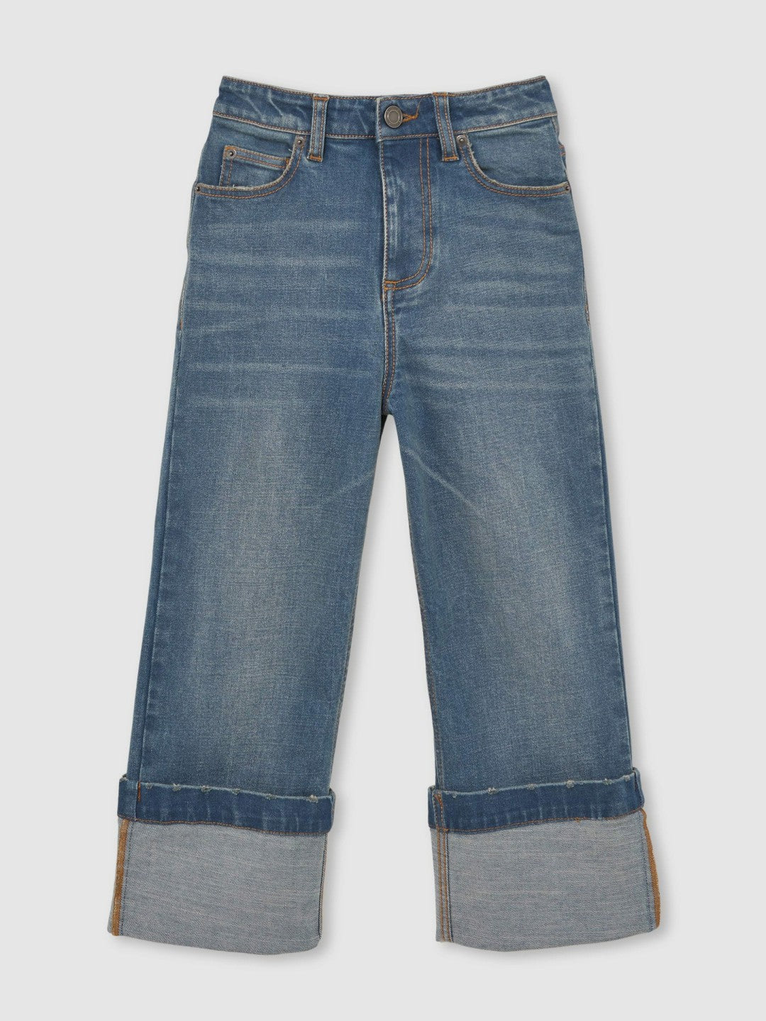 Reiss | 9-13 yrs Straight-Leg Turn-Up Jeans in Blue