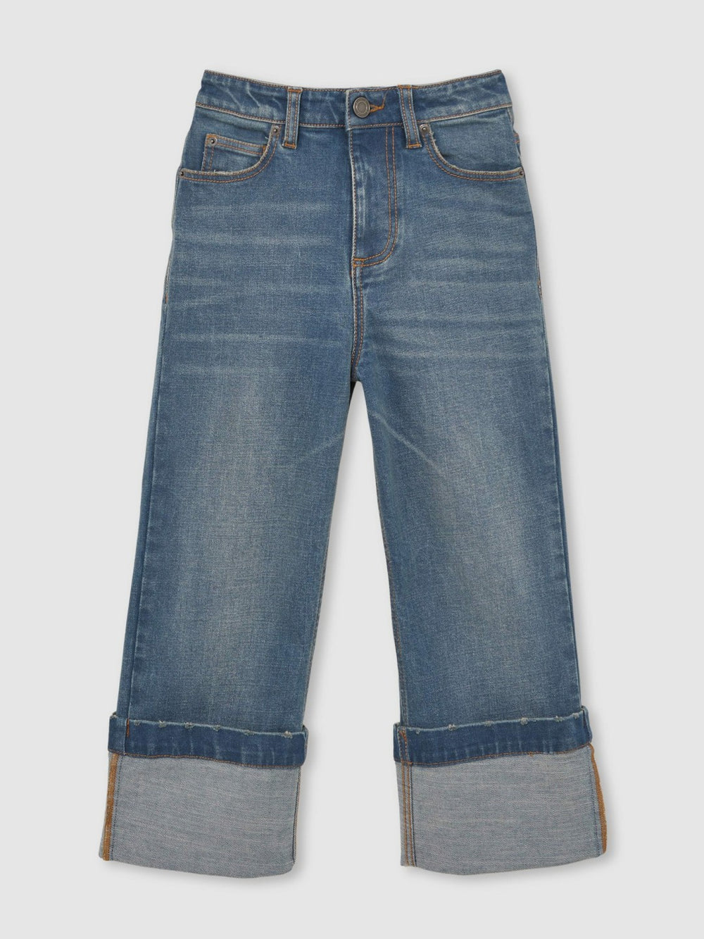 Reiss | 9-13 yrs Straight-Leg Turn-Up Jeans in Blue