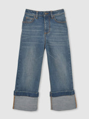 Reiss | 9-13 yrs Straight-Leg Turn-Up Jeans in Blue