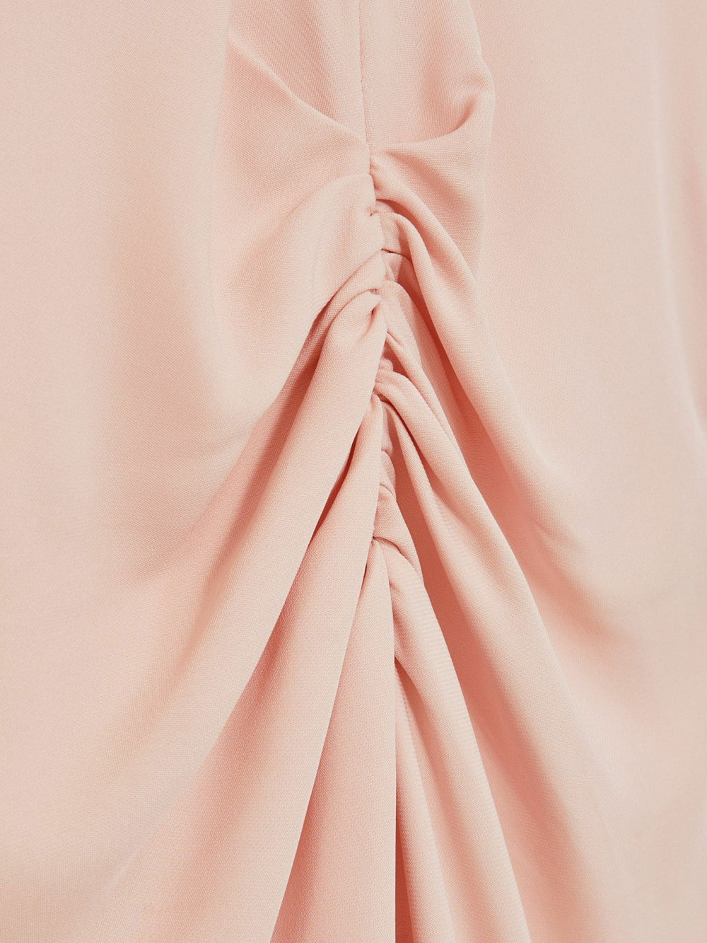 Reiss | Ruched-Front Midi Dress in Pale Pink