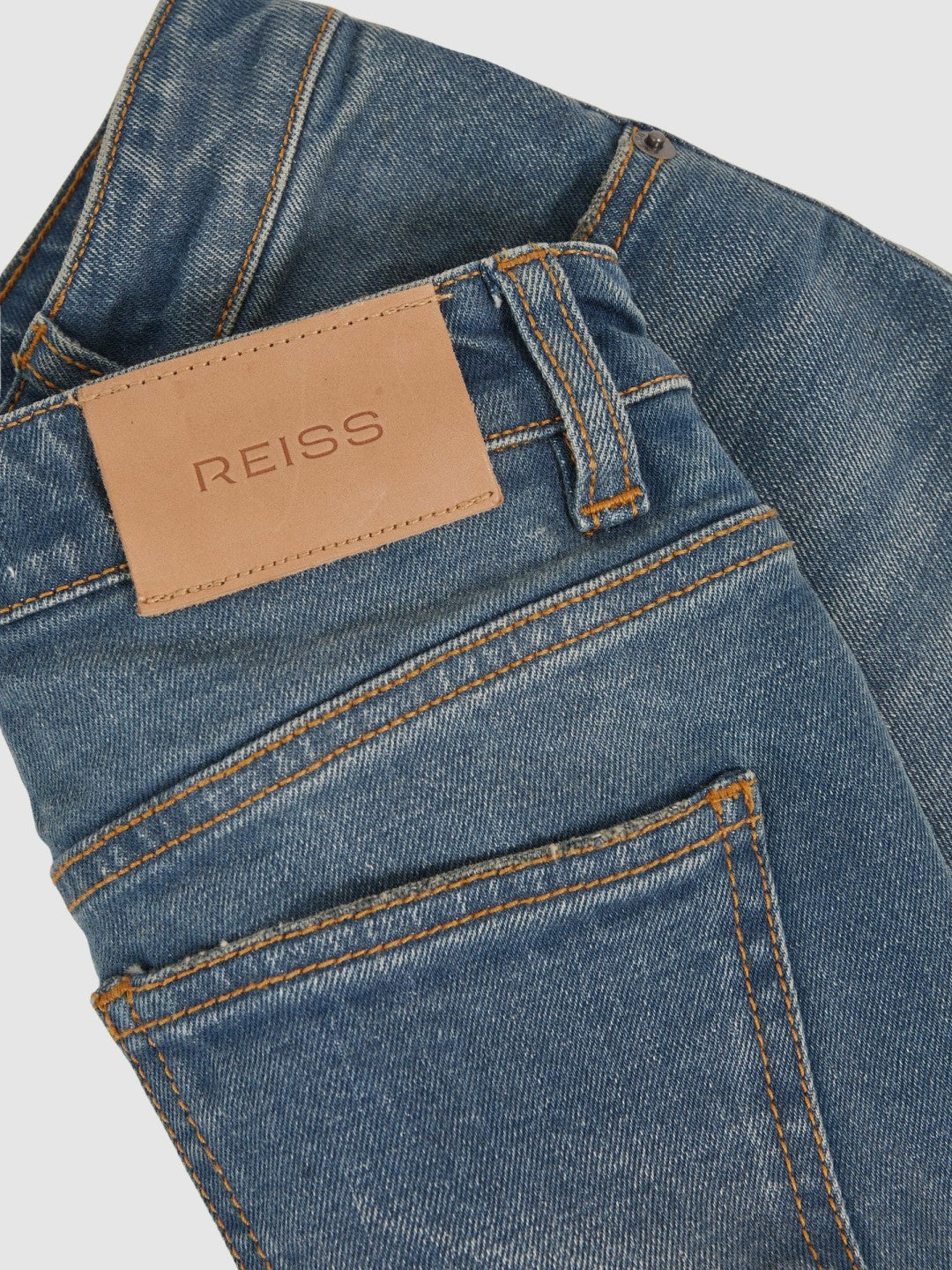 Reiss | 3-9 yrs Straight-Leg Turn-Up Jeans in Blue