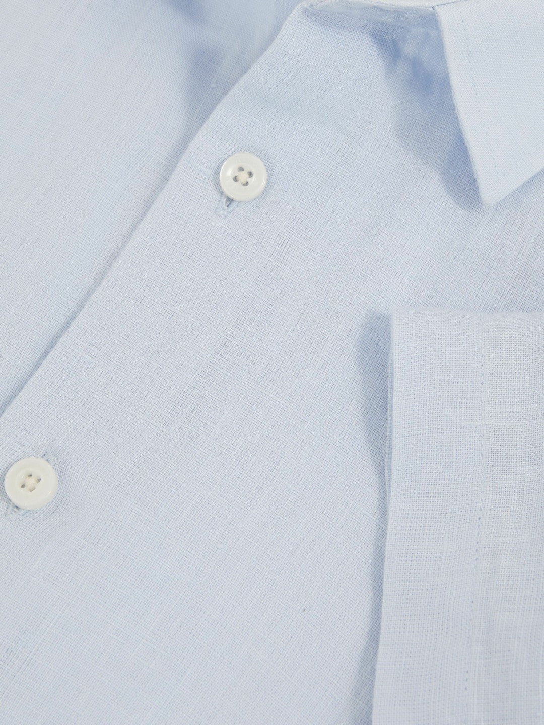 Reiss | 9-13 yrs Short Sleeve Linen Shirt in Pale Blue