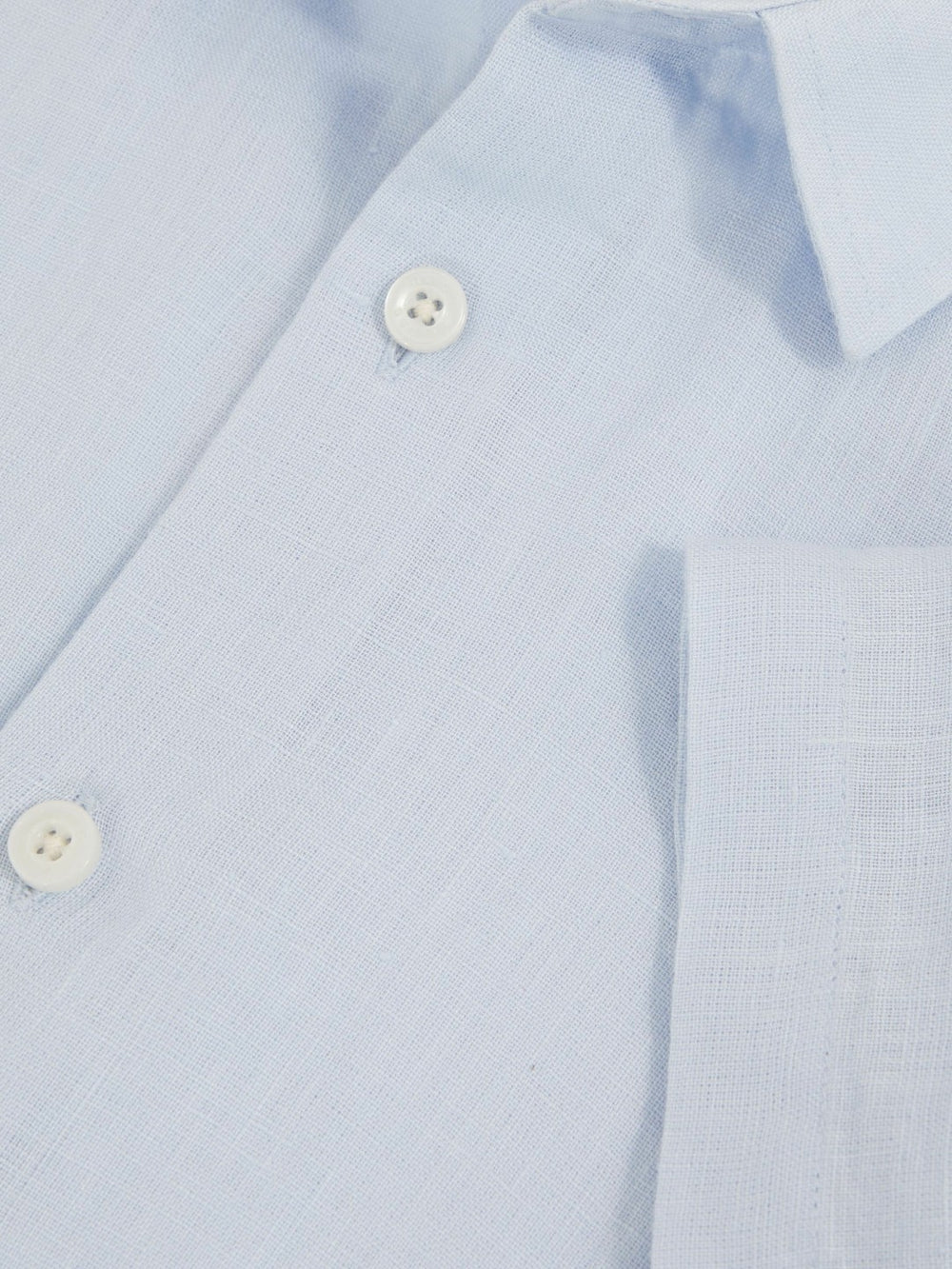 Reiss | 9-13 yrs Short Sleeve Linen Shirt in Pale Blue