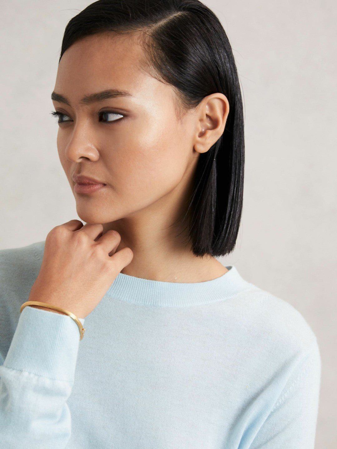 Reiss | Merino Wool Crew-Neck Jumper in Blue
