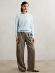 Reiss | Merino Wool Crew-Neck Jumper in Blue