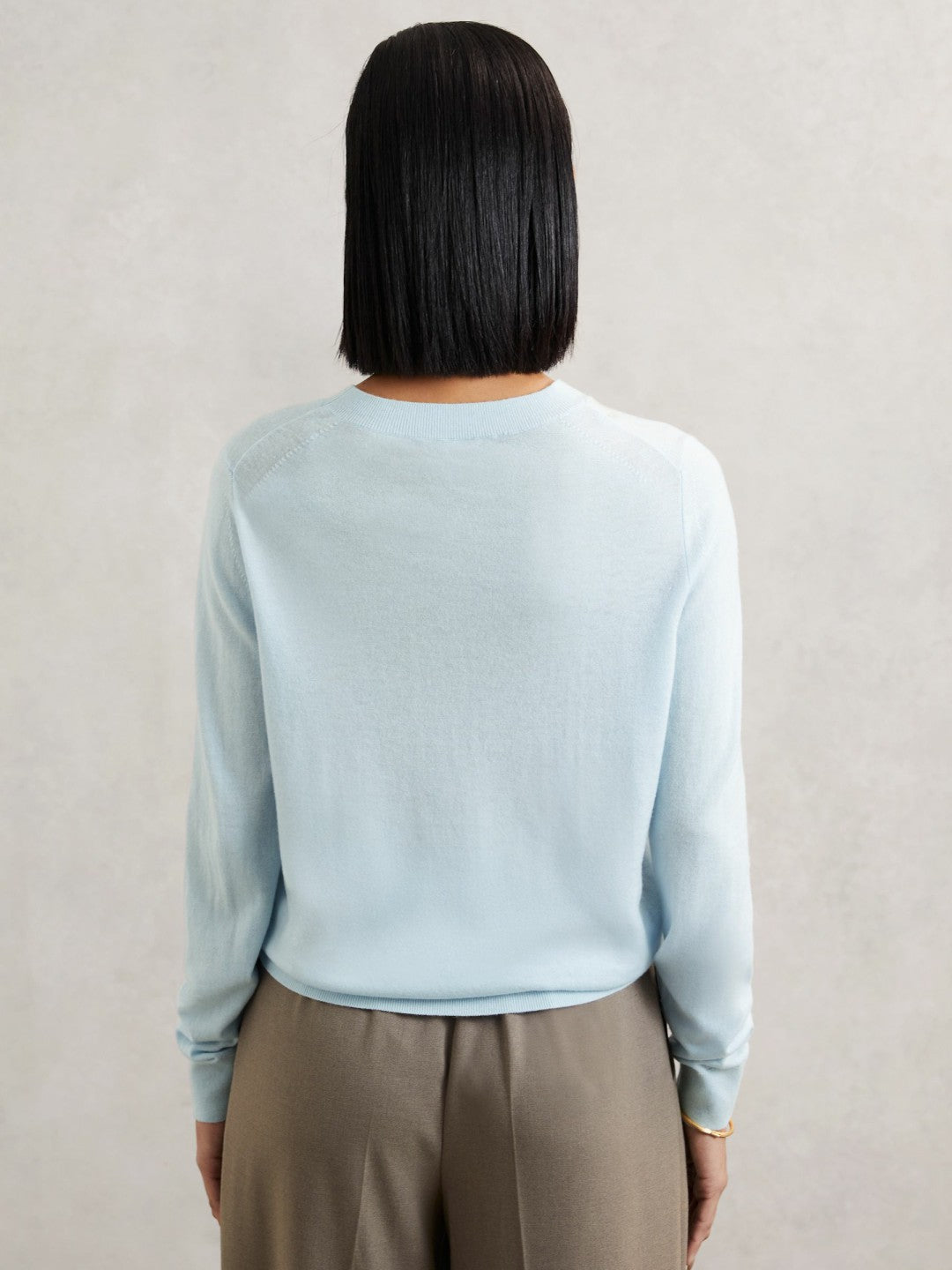 Reiss | Merino Wool Crew-Neck Jumper in Blue