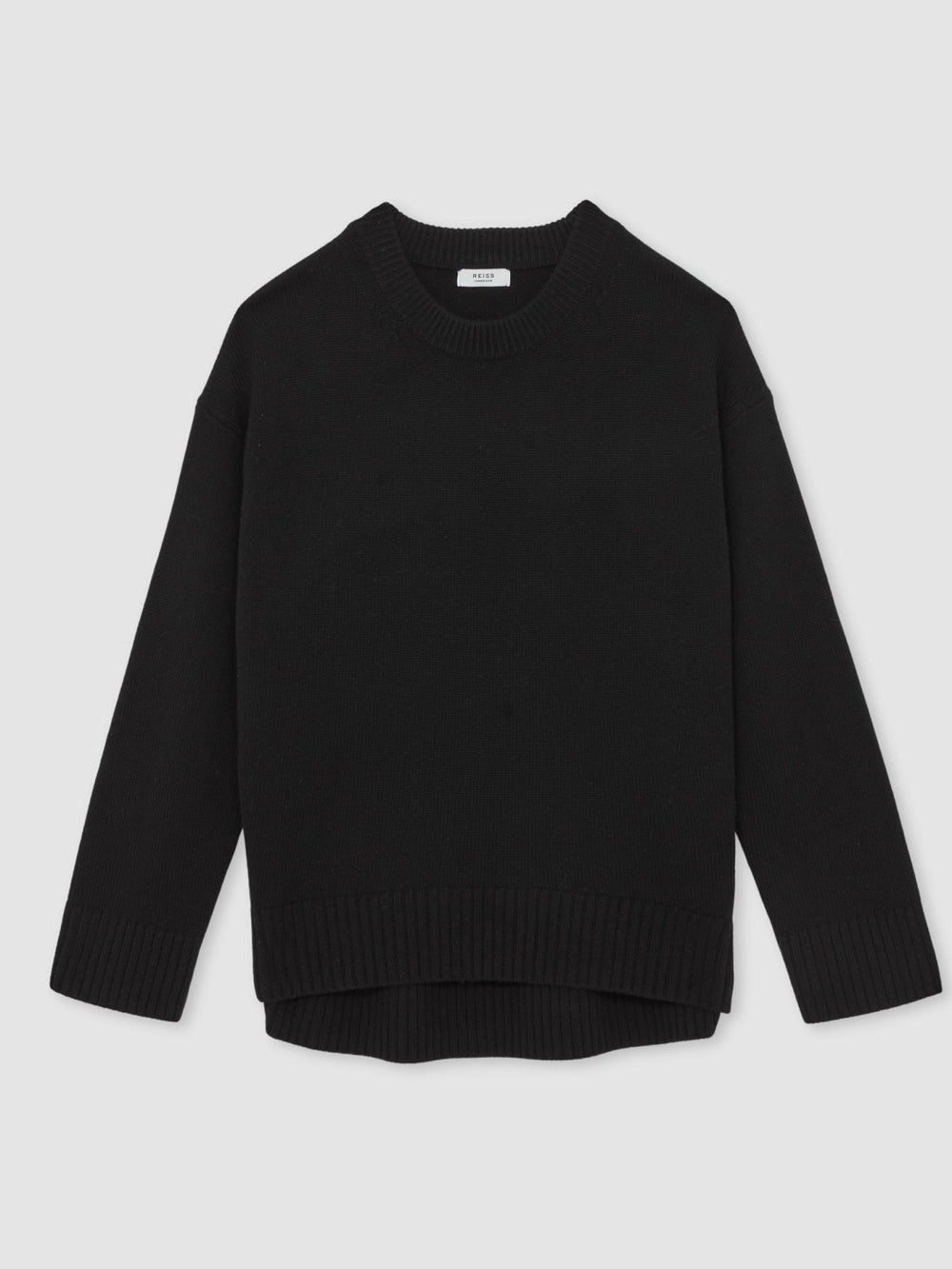 Reiss | Wool-Cashmere Crew-Neck Jumper in Black