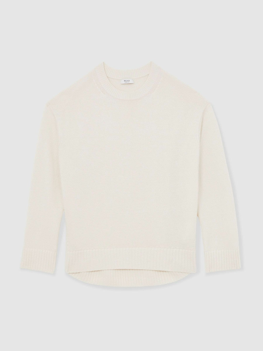 Reiss | Wool-Cashmere Crew-Neck Jumper in Cream