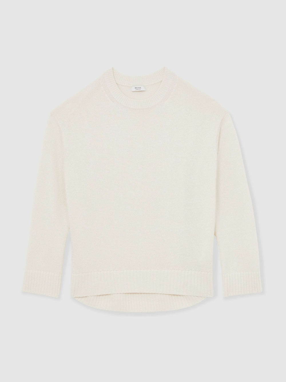 Reiss | Wool-Cashmere Crew-Neck Jumper in Cream