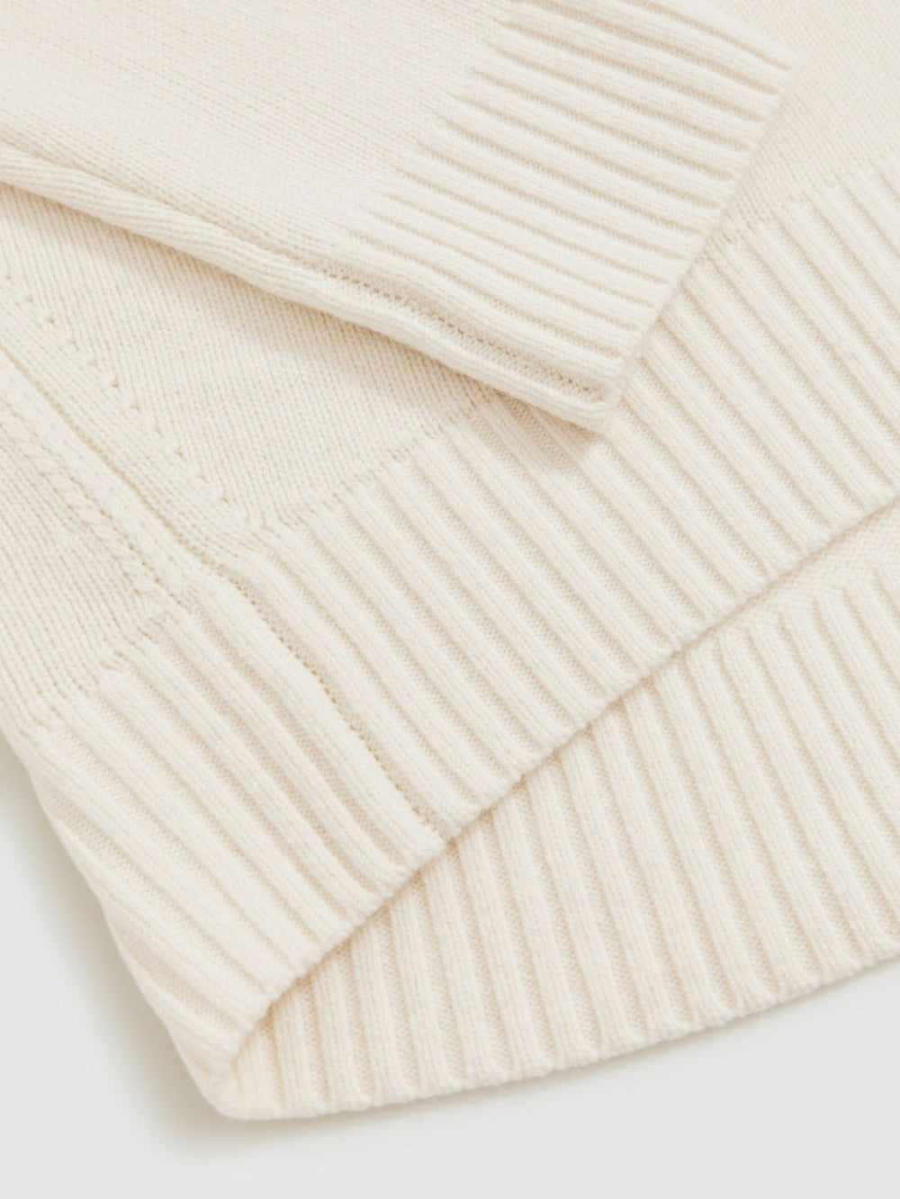 Reiss | Wool-Cashmere Crew-Neck Jumper in Cream