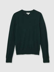Reiss | Merino Wool Crew-Neck Jumper in Green