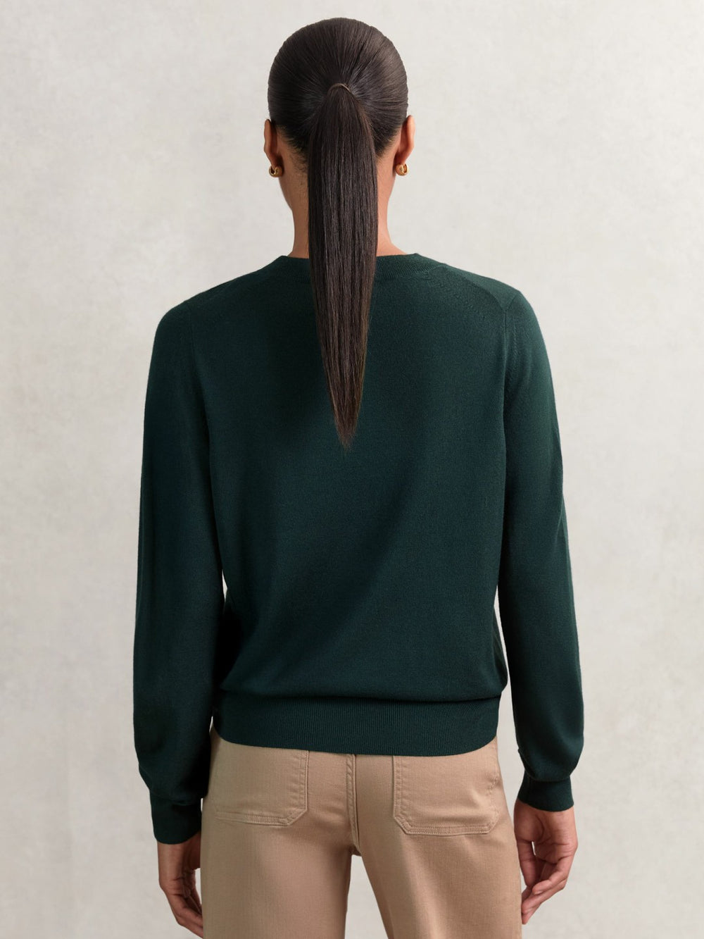 Reiss | Merino Wool Crew-Neck Jumper in Green