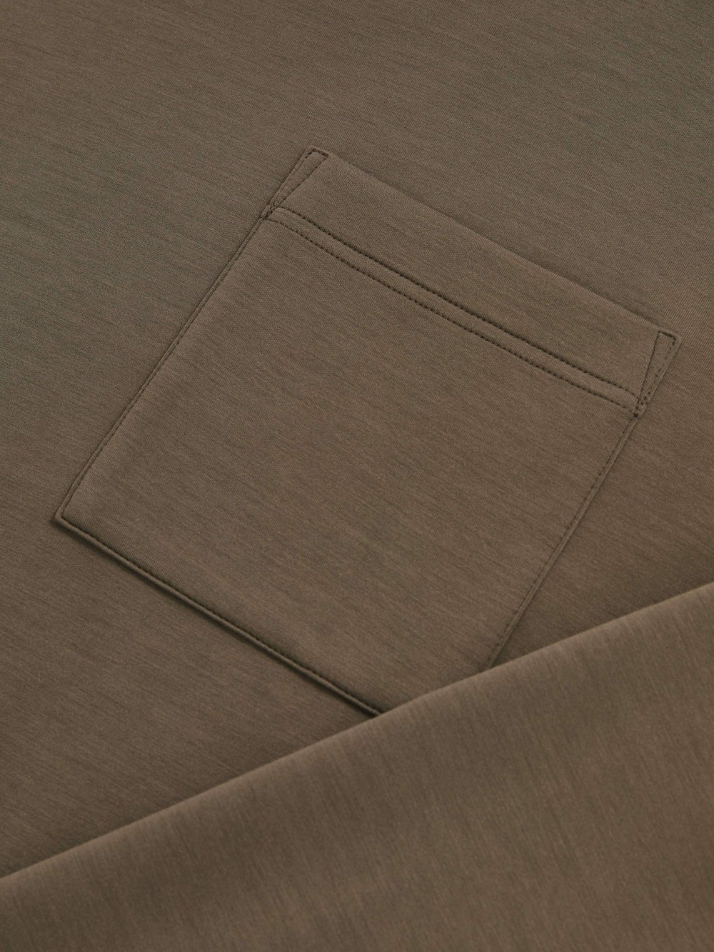 Reiss | Interlock Jersey Funnel Neck Sweatshirt in Khaki Green