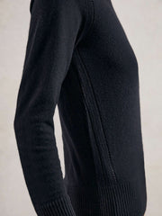 Reiss | Wool-Blend Open-Stitch Jumper with Cashmere in Navy