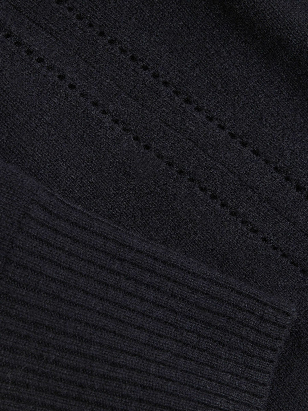 Reiss | Wool-Blend Open-Stitch Jumper with Cashmere in Navy