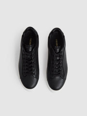 Reiss | Leather Low-Top Trainers in Black