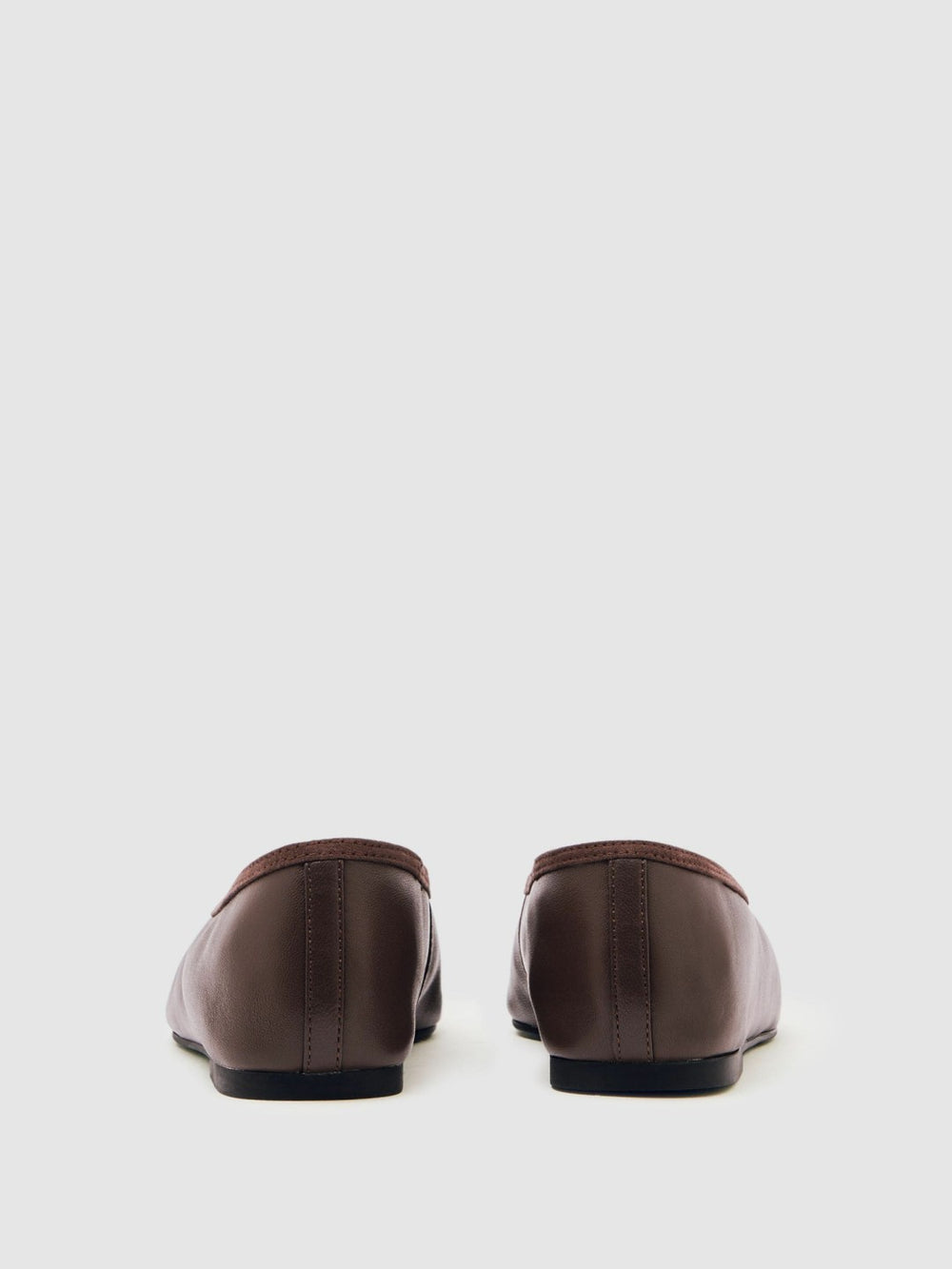 Reiss | Nappa Leather Ballet Flats in Brown