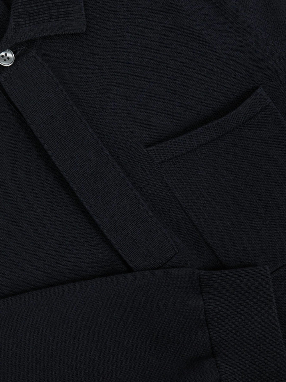 Reiss | Cotton Concealed Placket Polo Shirt in Navy