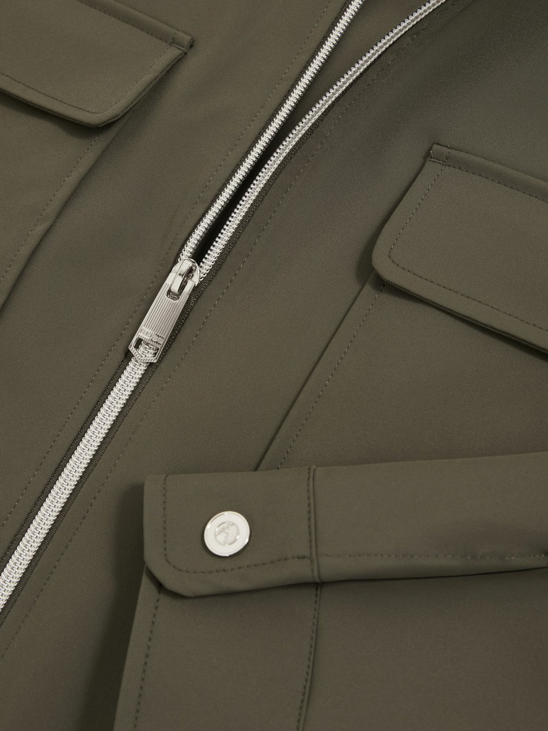 Reiss | Technical Zip-Through Overshirt in Green