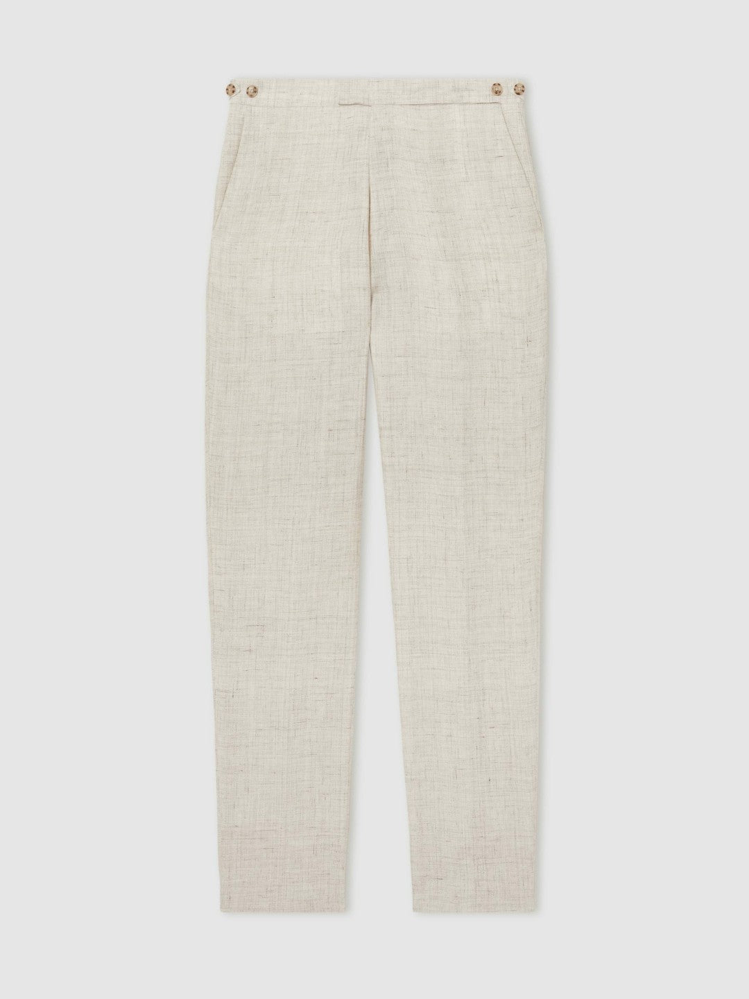 Reiss | Linen-Cotton Slim-Fit Suit Trousers in Stone