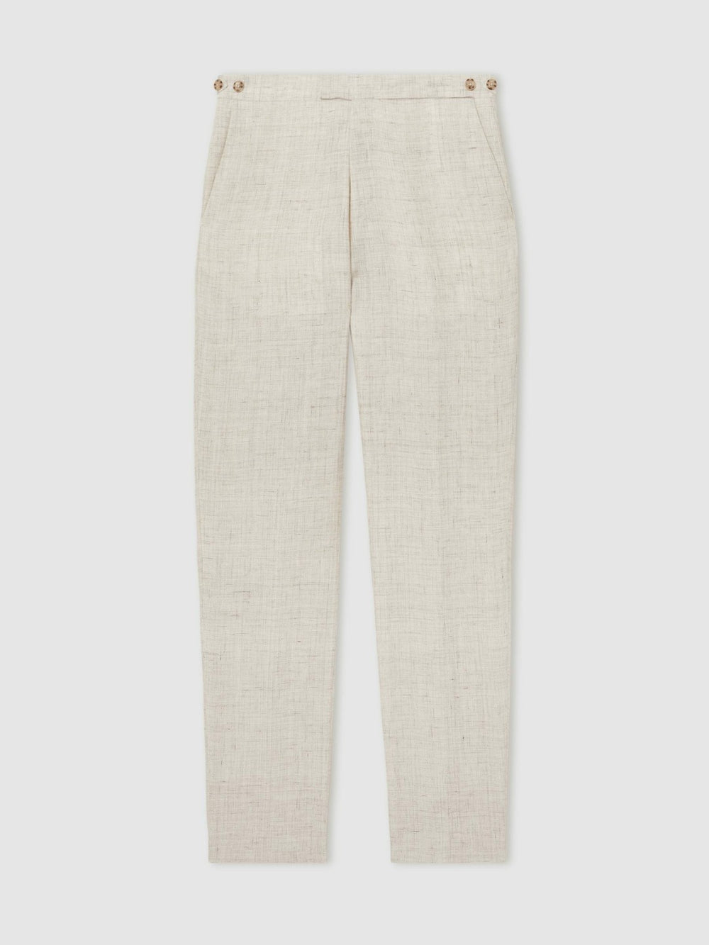 Reiss | Linen-Cotton Slim-Fit Suit Trousers in Stone