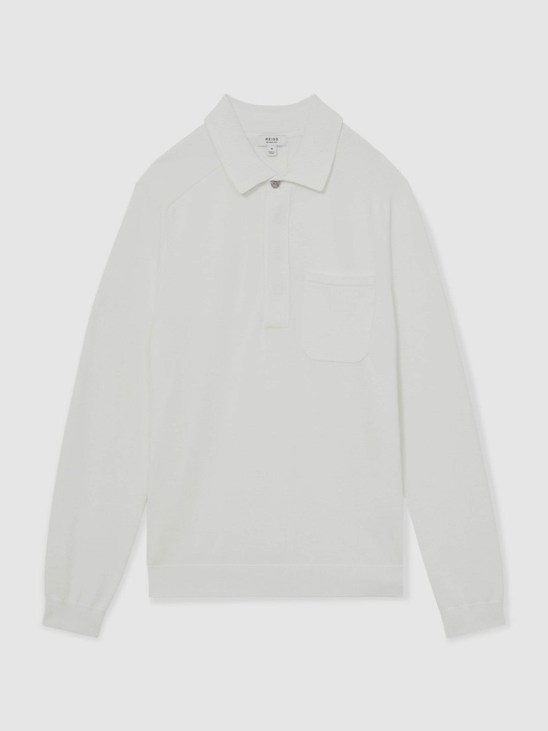 Reiss | Cotton Concealed Placket Polo Shirt in White