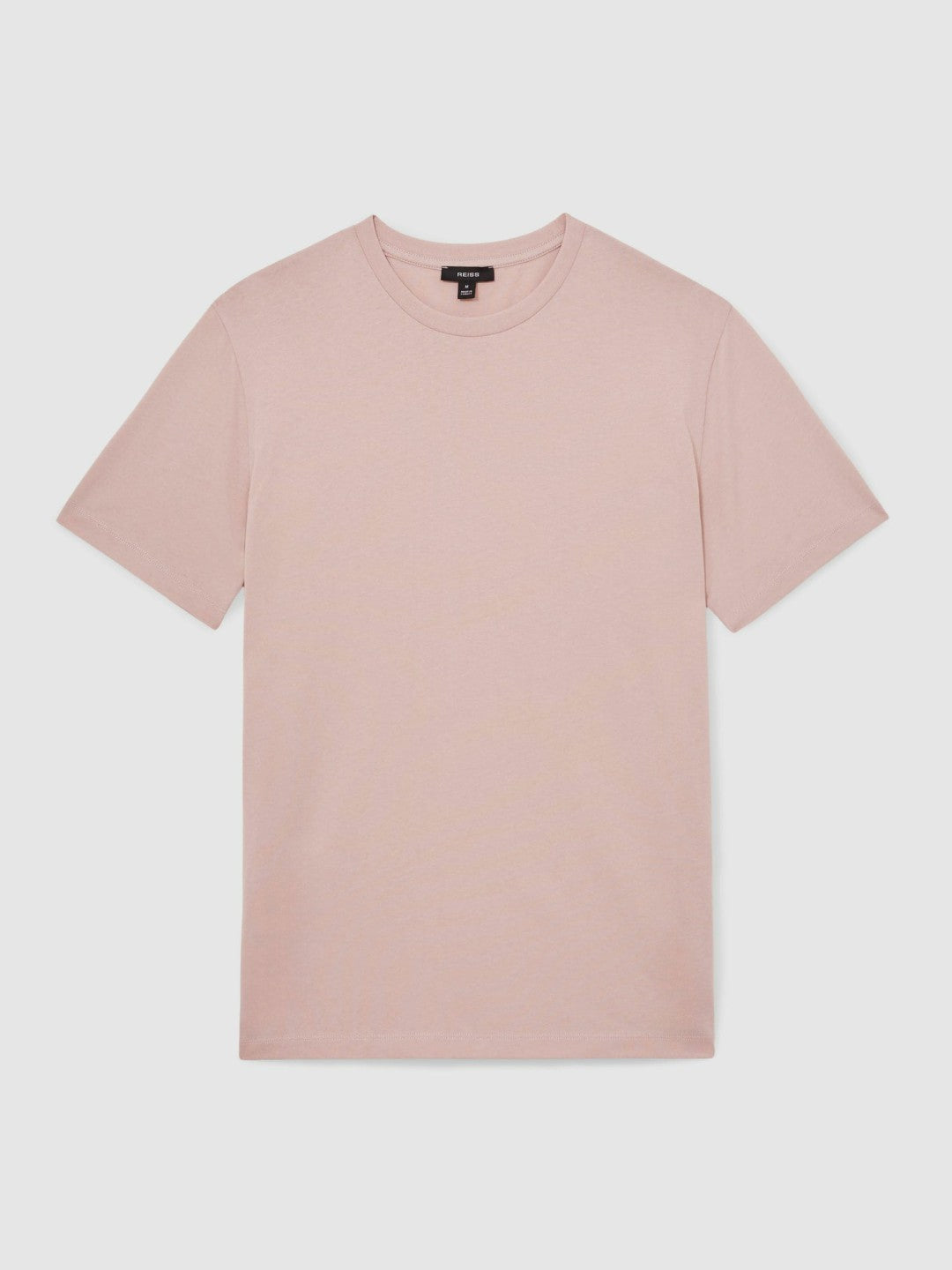 Reiss | Cotton Crew Neck T-Shirt in Soft Pink