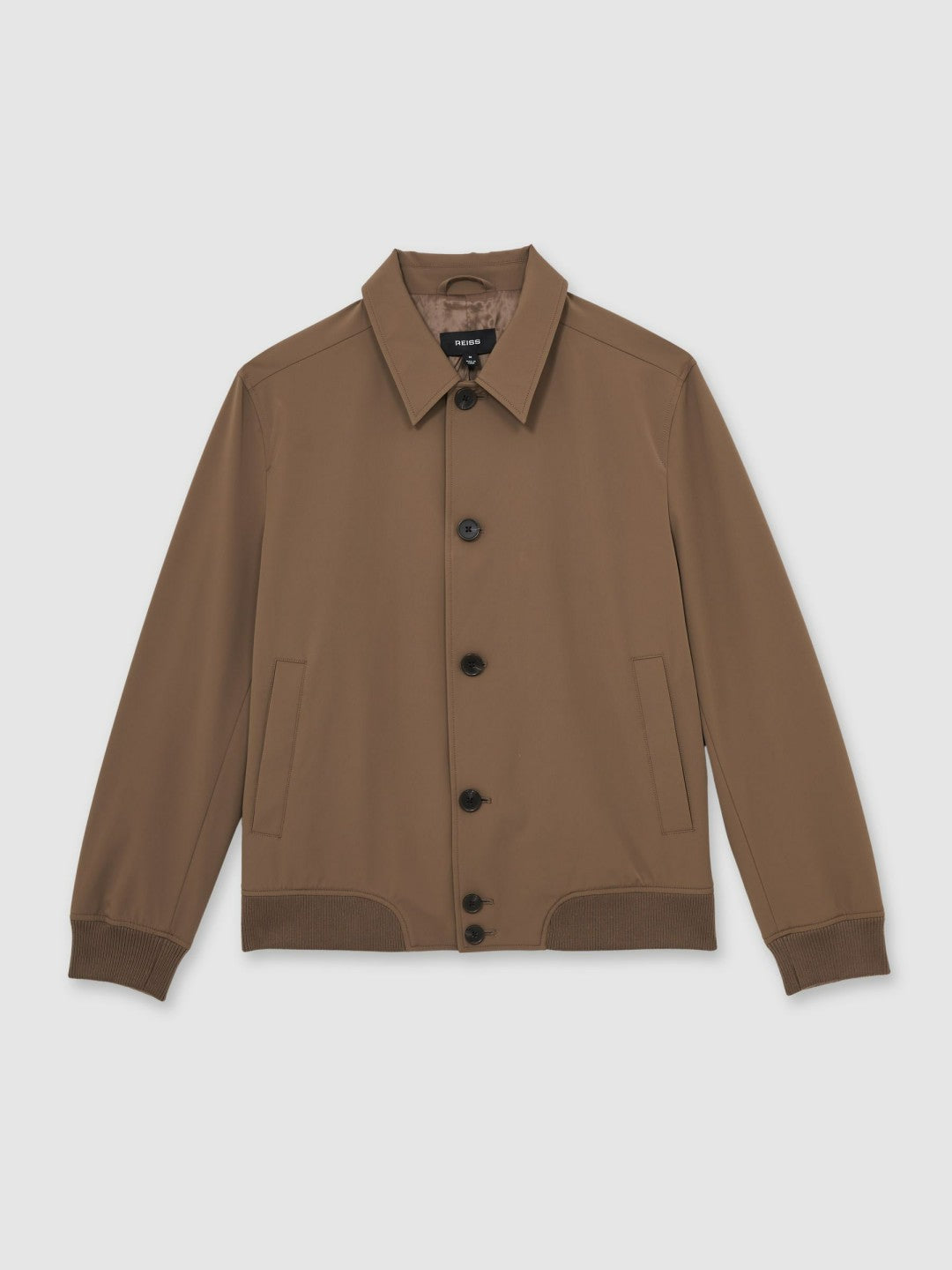 Reiss | Technical Button Through Jacket in Chestnut Brown