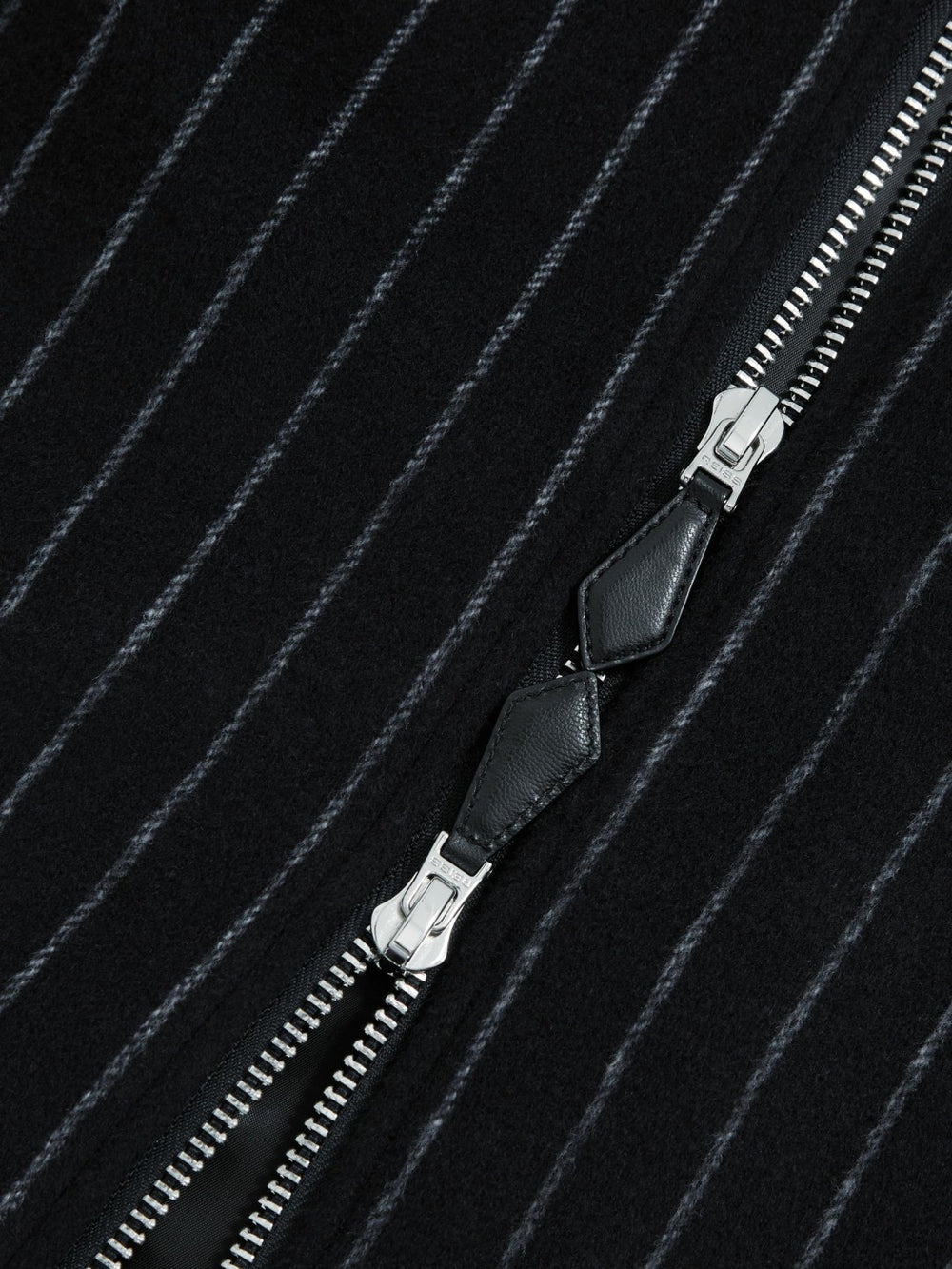 Reiss | Wool-Blend Chalk-Stripe Bomber Jacket in Navy