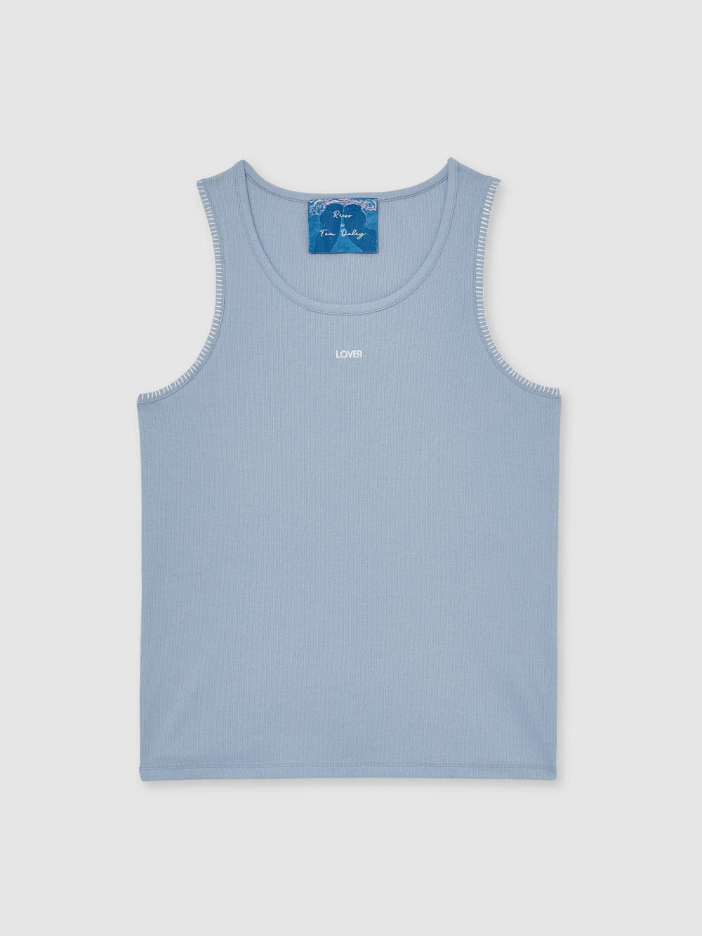 Reiss | | Tom Daley Cotton Lover Vest with Stretch in Soft Blue