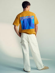 Reiss | | Tom Daley Graphic-Print T-Shirt in Yellow
