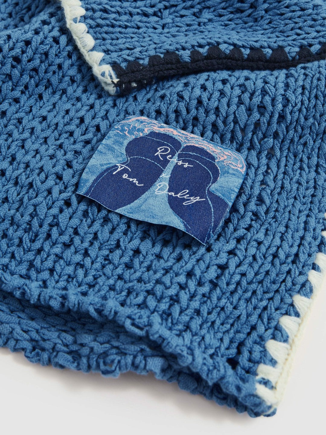 Reiss | | Tom Daley Chunky Knit Jumper in Soft Blue