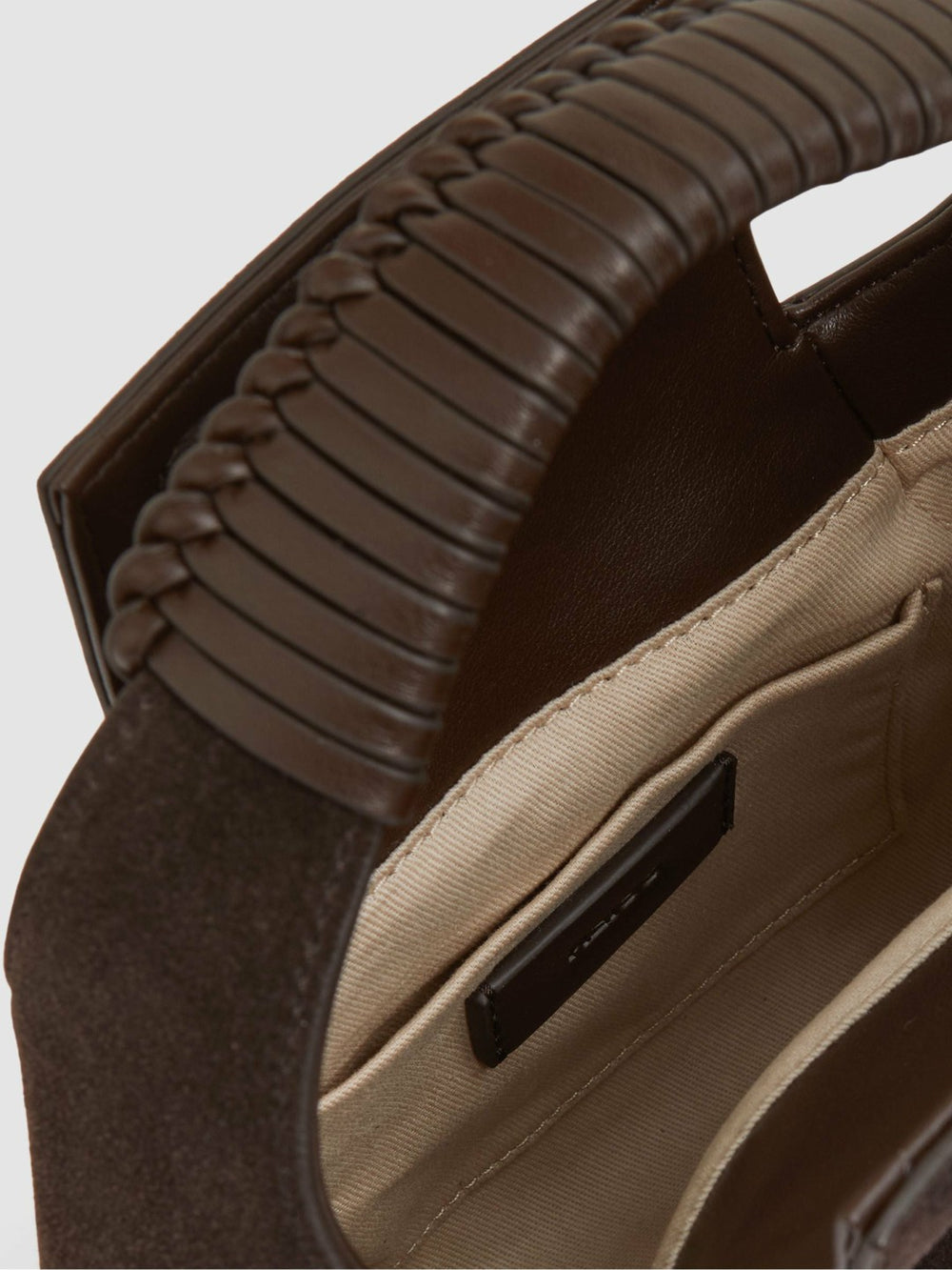 Reiss | Suede Shoulder Bag in Chocolate
