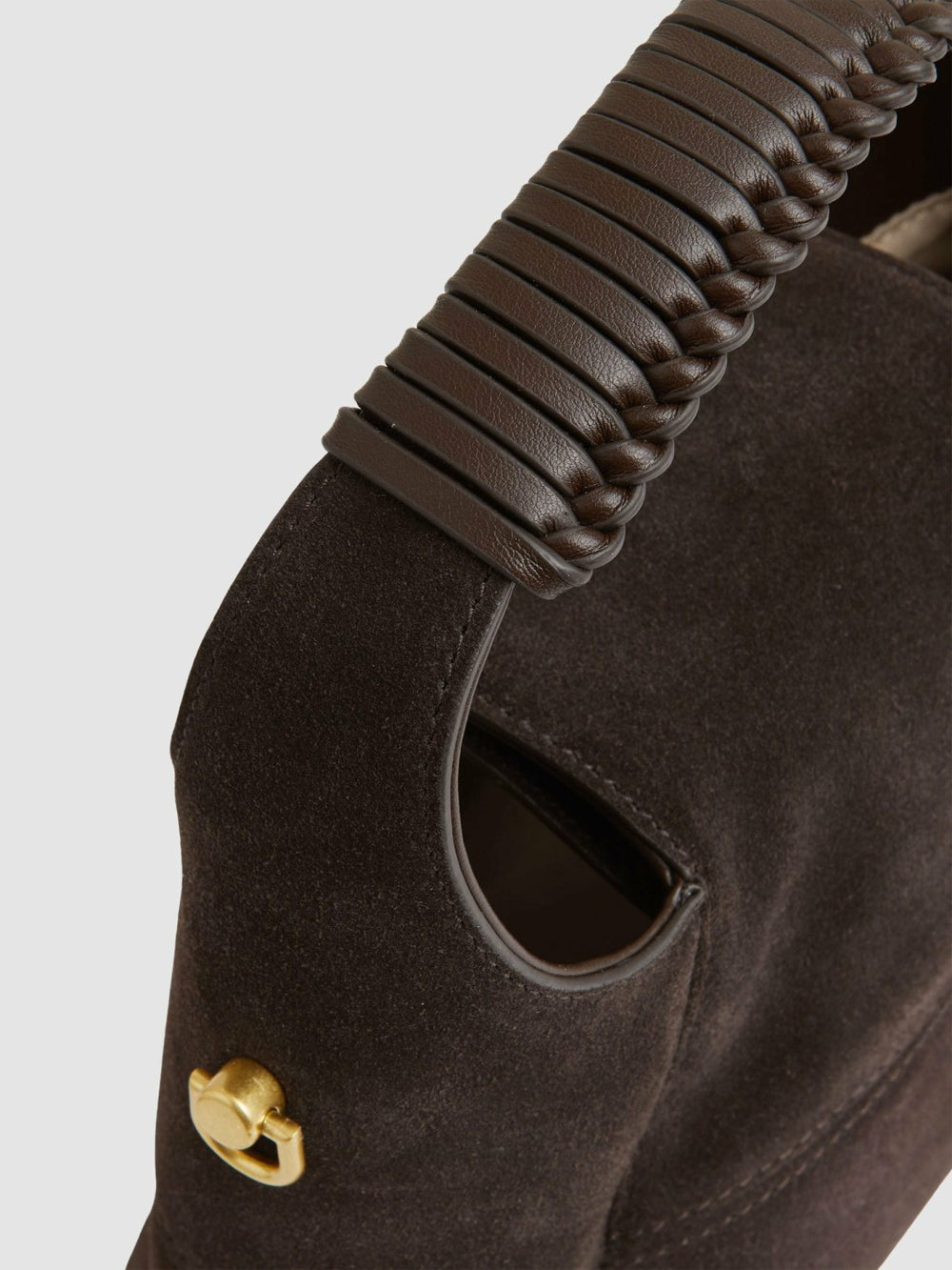Reiss | Suede Shoulder Bag in Chocolate