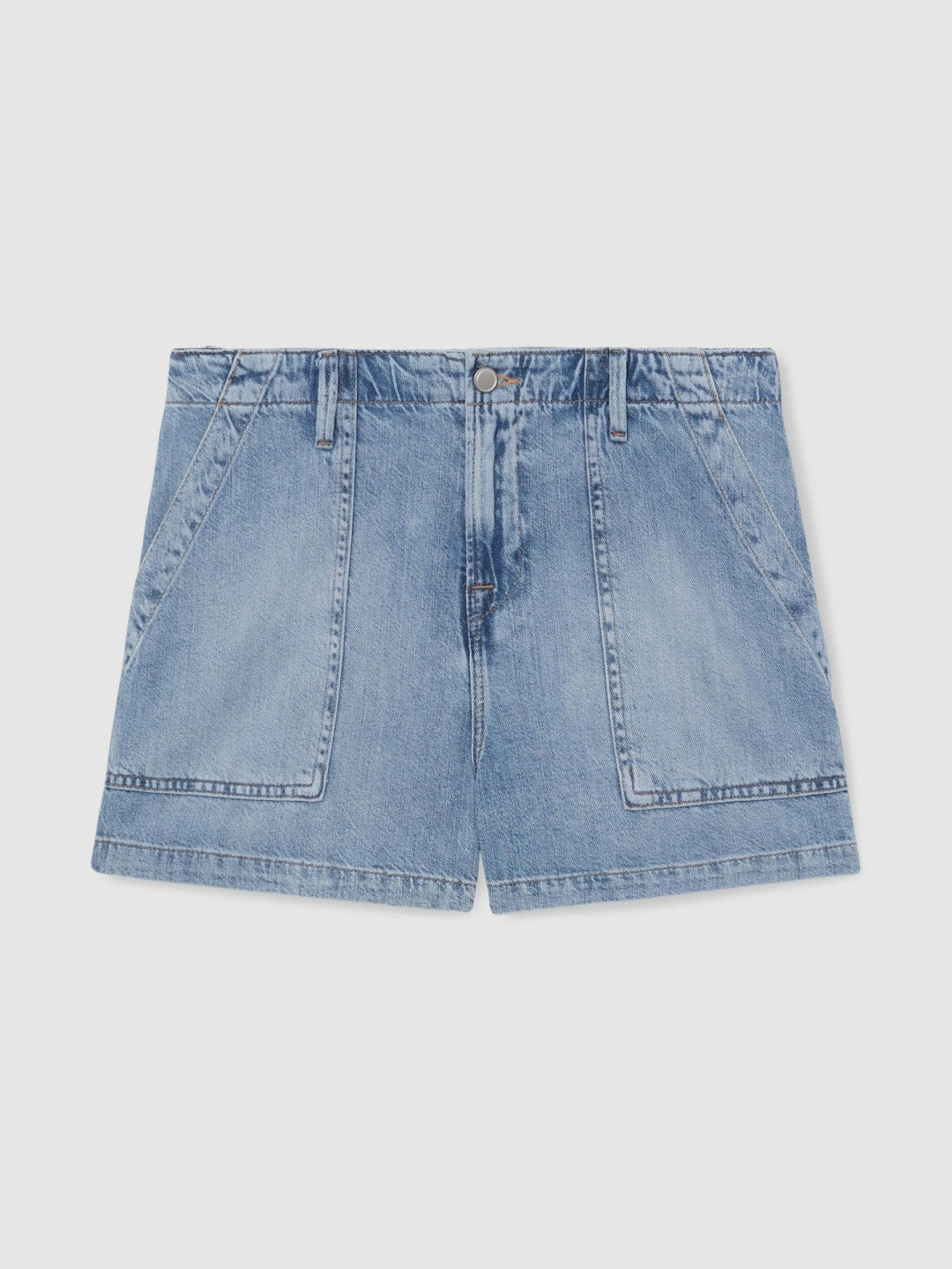 Reiss | Good American Denim Shorts With Linen in Indigo Blue