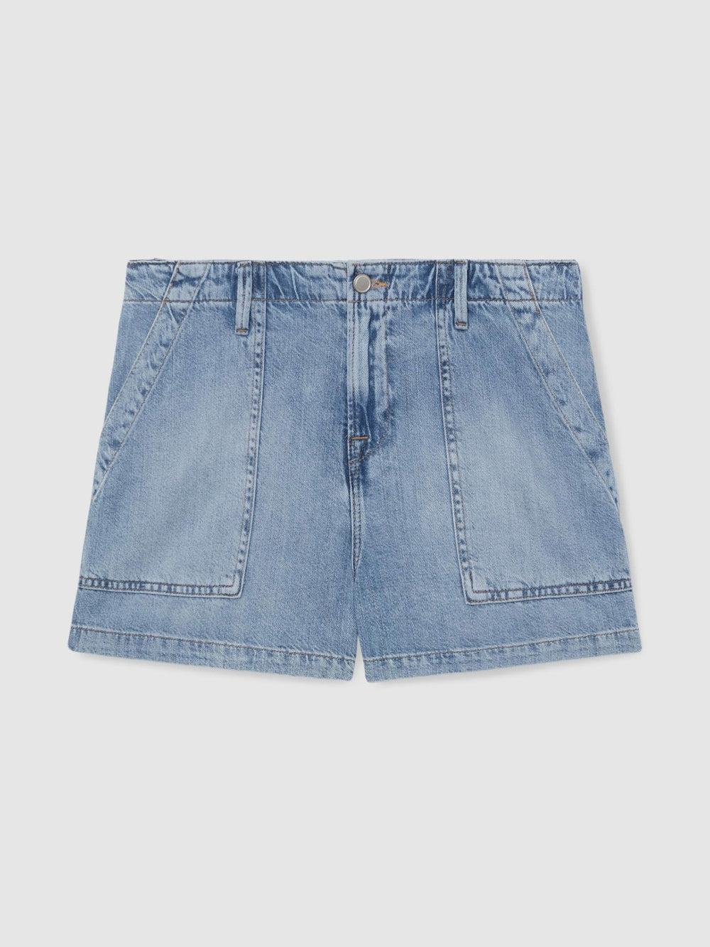 Reiss | Good American Denim Shorts With Linen in Indigo Blue