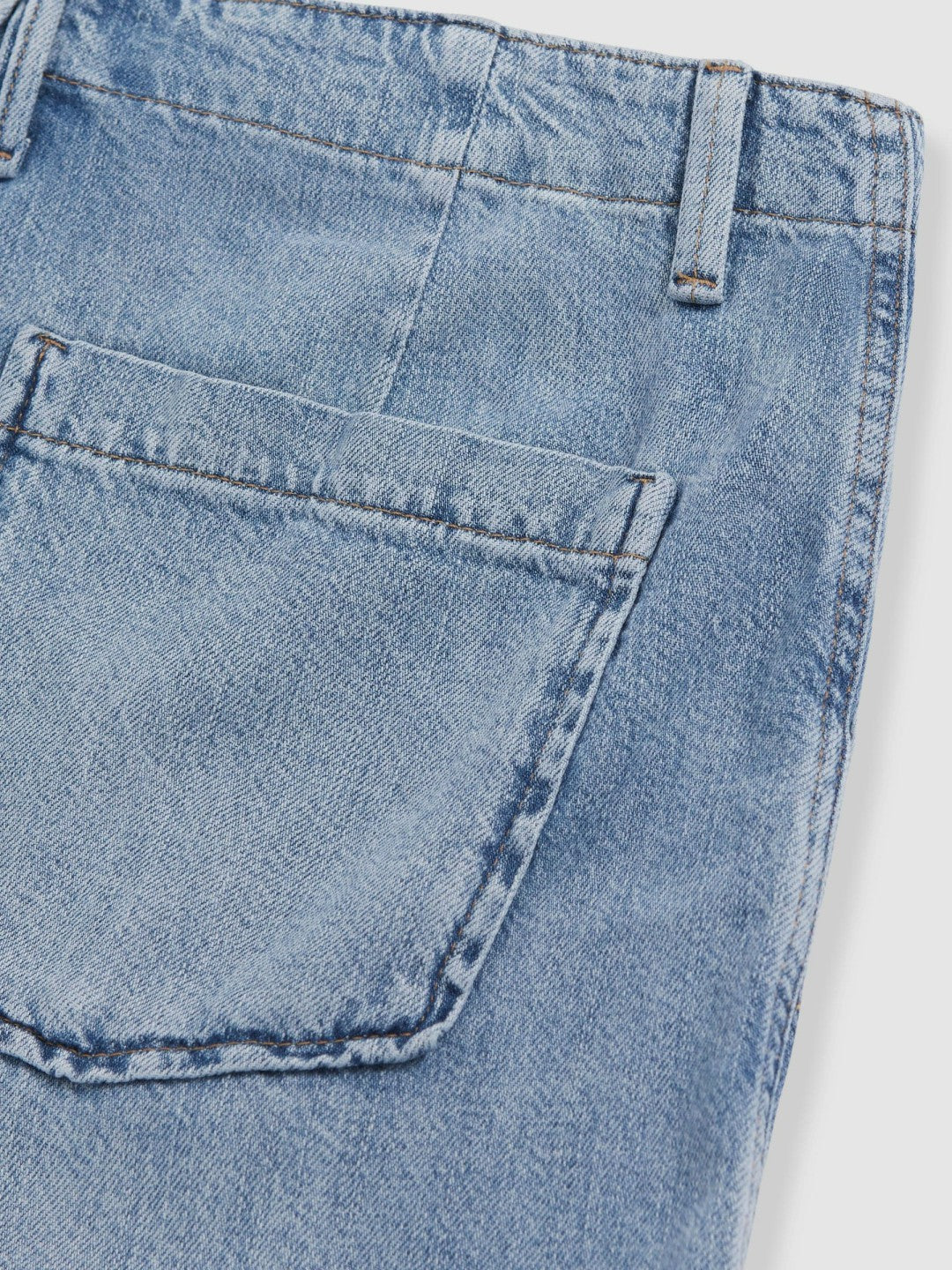 Reiss | Good American Denim Shorts With Linen in Indigo Blue