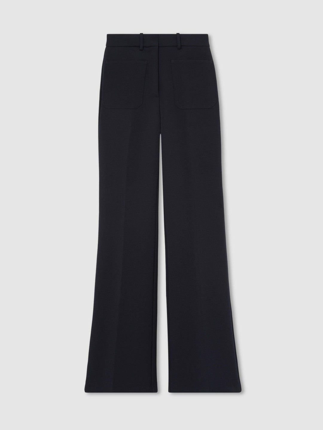 Reiss | Twill Patch-Pocket Flared Trousers in Navy