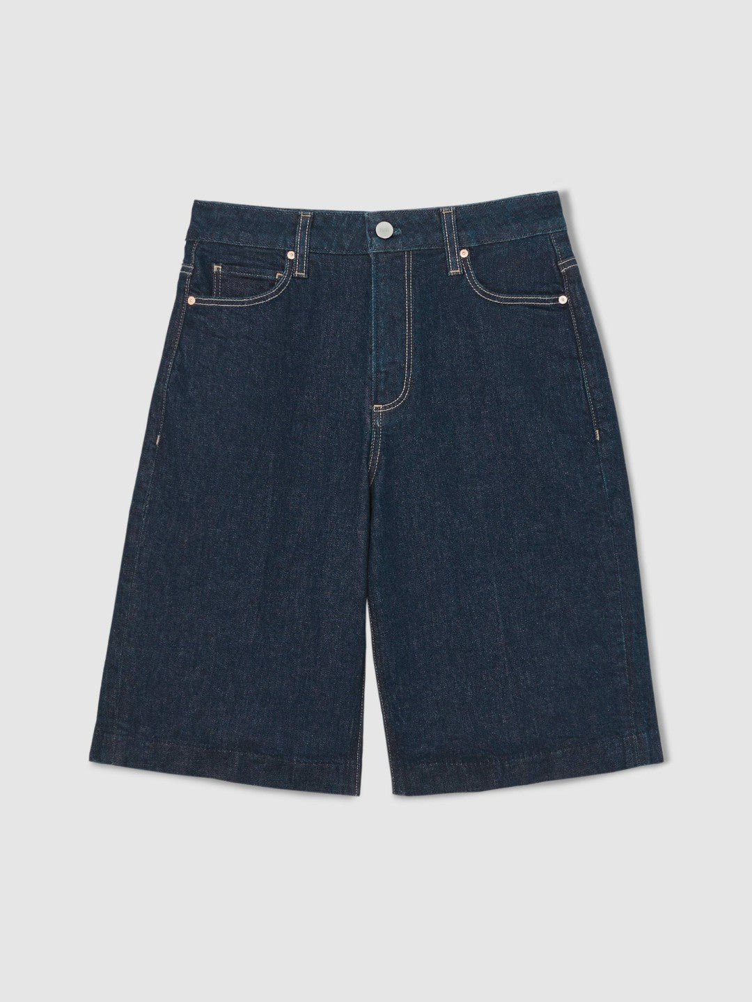 Reiss | Paige Denim Bermuda Shorts in Navy