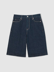 Reiss | Paige Denim Bermuda Shorts in Navy