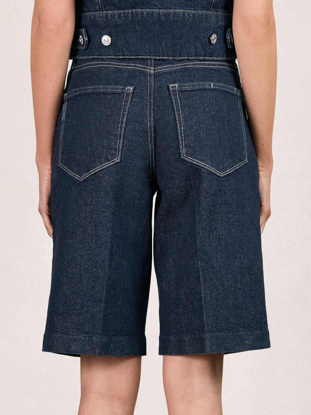 Reiss | Paige Denim Bermuda Shorts in Navy