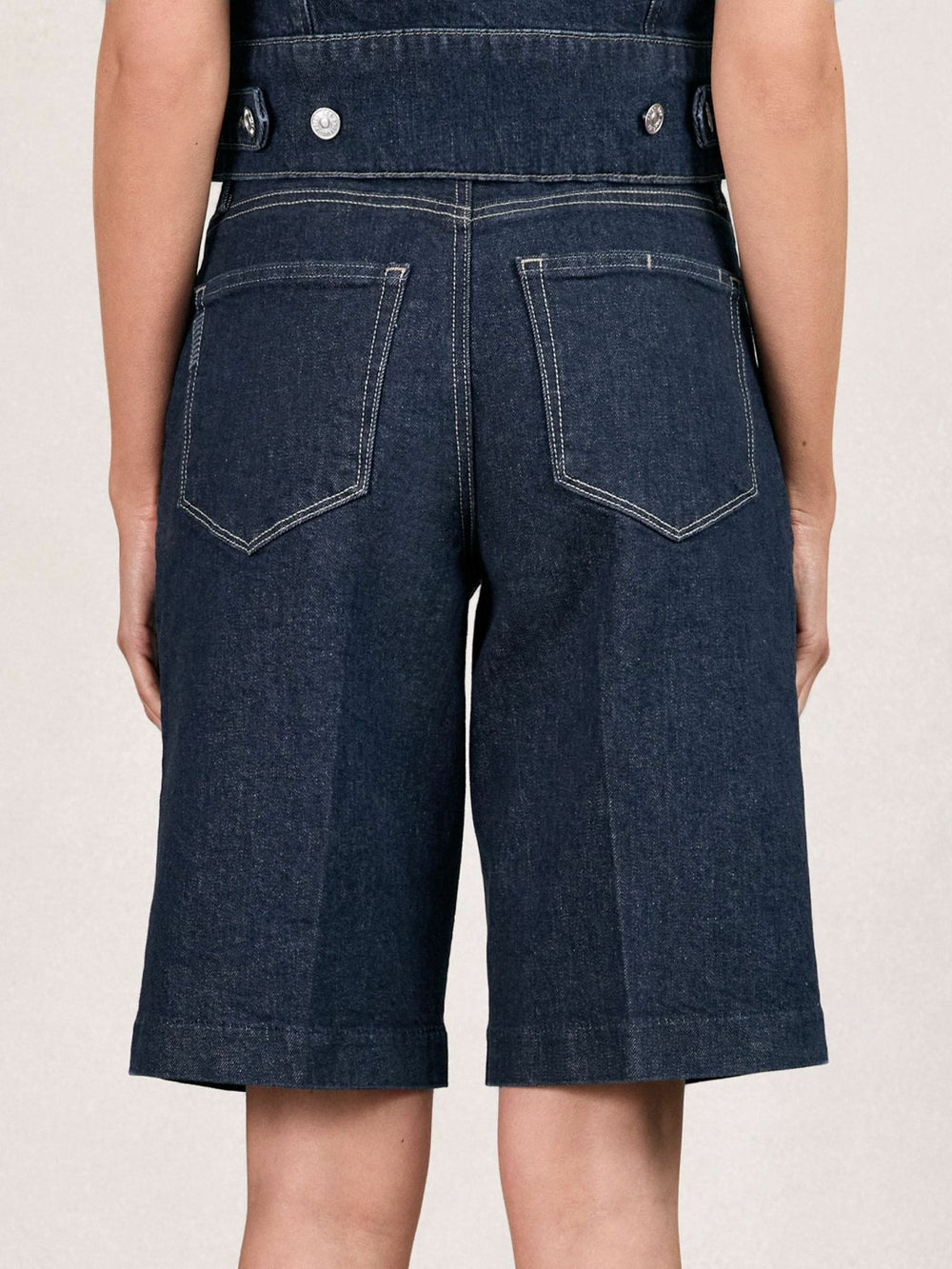 Reiss | Paige Denim Bermuda Shorts in Navy