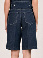 Reiss | Paige Denim Bermuda Shorts in Navy