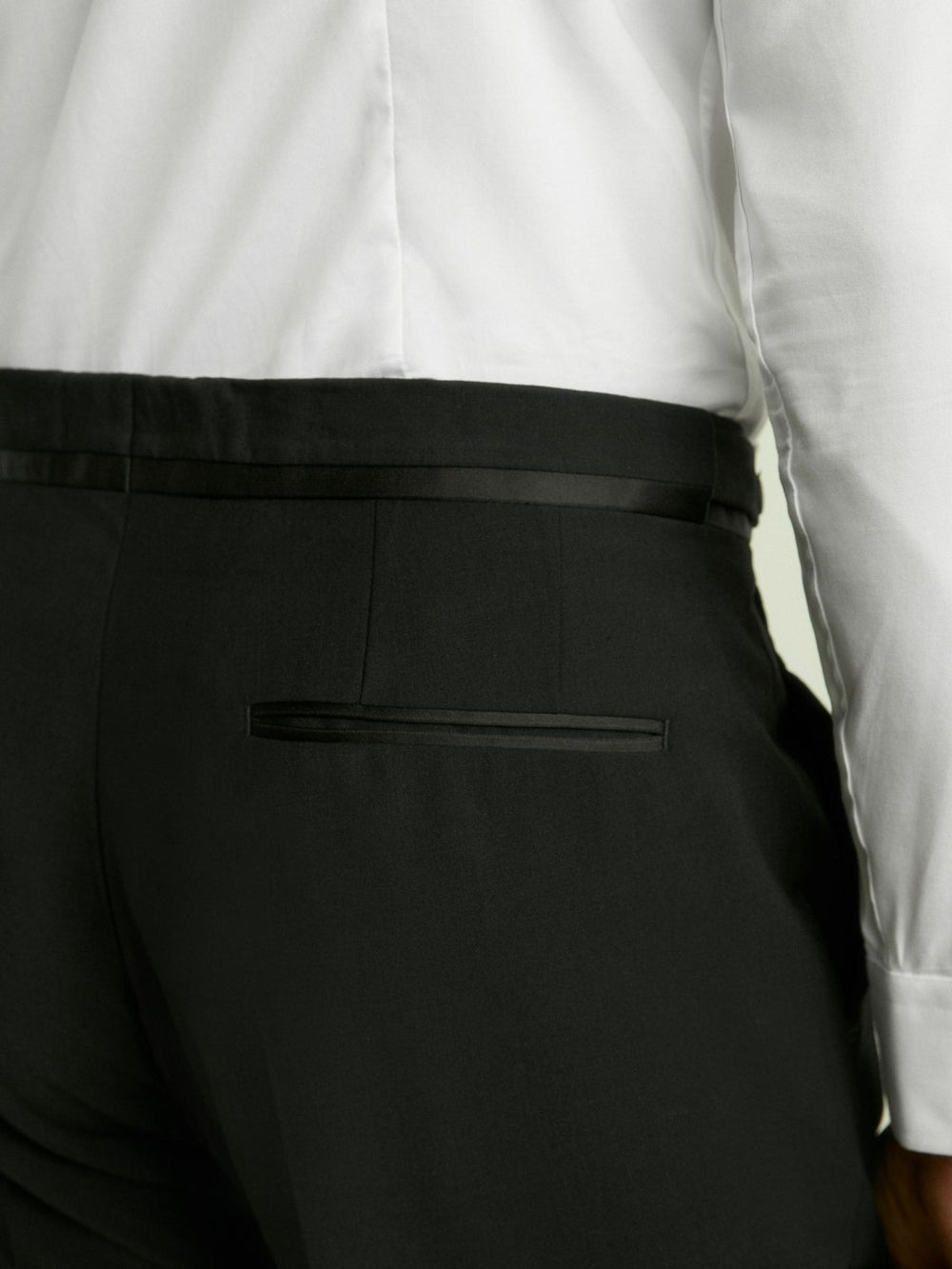 Reiss | Wool-Blend Regular-Fit Tuxedo Trousers in Black