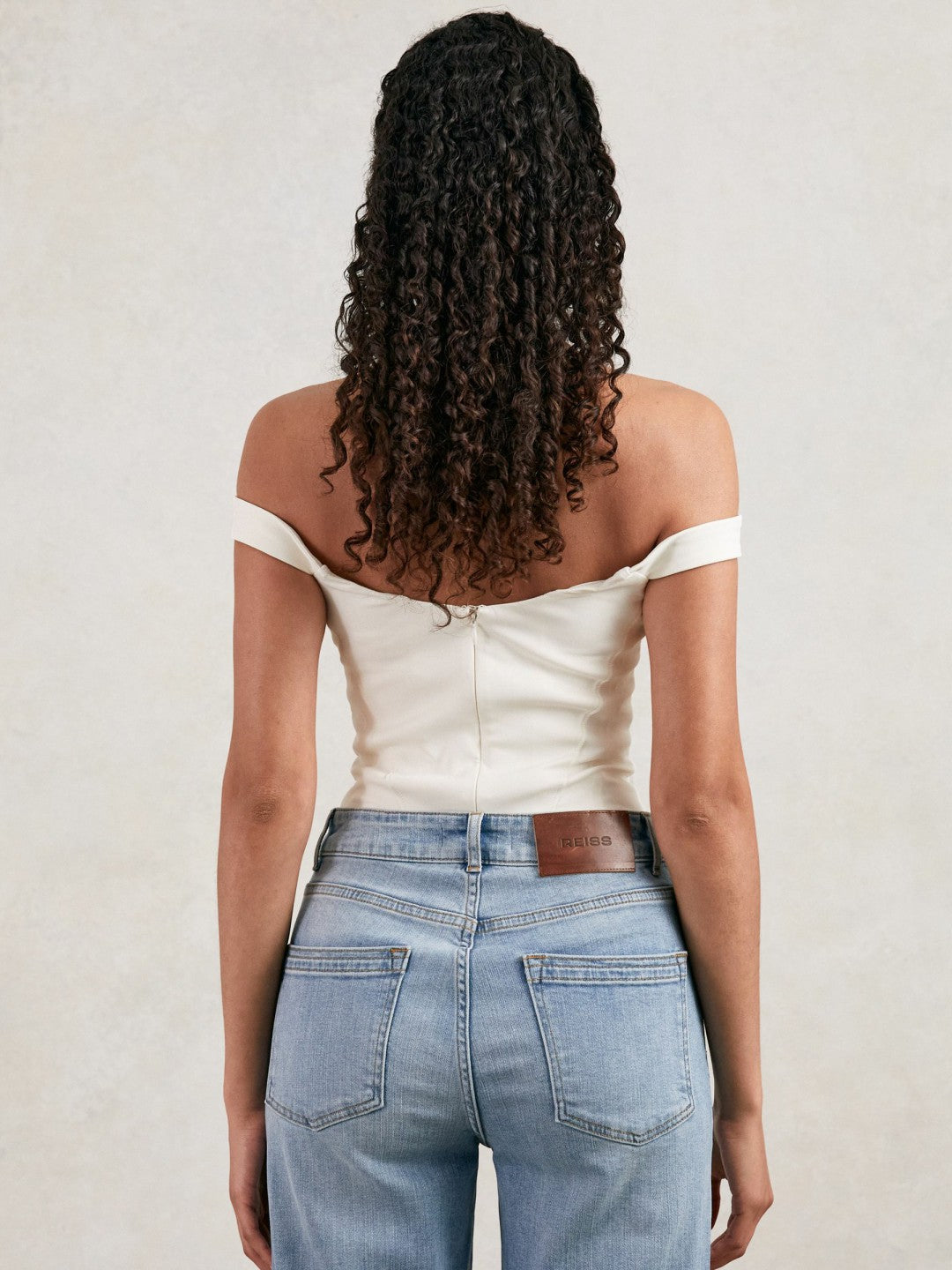Reiss | Scuba Corset Bodysuit in White